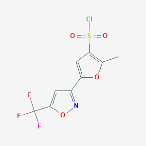 2-Methyl-5-[5-(trifluoromethyl)-3-isoxazolyl]-3-furansulfonyl chloride