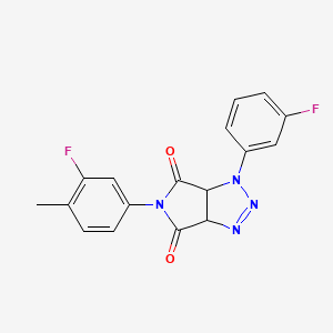 molecular formula C17H12F2N4O2 B2675757 5-(3-fluoro-4-methylphenyl)-1-(3-fluorophenyl)-1,6a-dihydropyrrolo[3,4-d][1,2,3]triazole-4,6(3aH,5H)-dione CAS No. 1172935-29-3