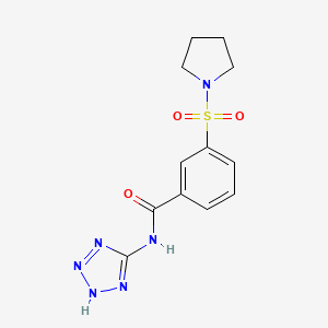 B2675768 3-(pyrrolidin-1-ylsulfonyl)-N-(1H-tetrazol-5-yl)benzamide CAS No. 900135-61-7