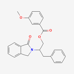 molecular formula C25H23NO4 B2675769 2-(1-氧代-1,3-二氢-2H-异喹啉-2-基)-3-苯基丙基 3-甲氧基苯甲酸酯 CAS No. 477889-56-8