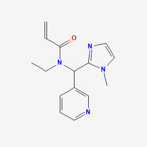 B2675775 N-Ethyl-N-[(1-methylimidazol-2-yl)-pyridin-3-ylmethyl]prop-2-enamide CAS No. 2109263-13-8
