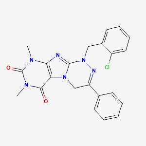 1-(2-chlorobenzyl)-7,9-dimethyl-3-phenyl-7,9-dihydro-[1,2,4]triazino[3,4-f]purine-6,8(1H,4H)-dione