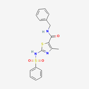 N-benzyl-4-methyl-2-(phenylsulfonamido)thiazole-5-carboxamide
