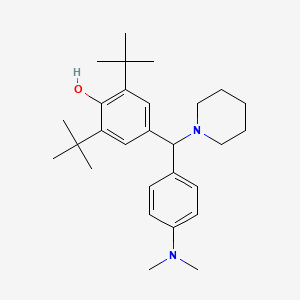 molecular formula C28H42N2O B2675789 2,6-Di-tert-butyl-4-{[4-(dimethylamino)phenyl](piperidin-1-yl)methyl}phenol CAS No. 183666-92-4