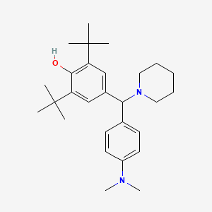 molecular formula C28H42N2O B2675789 2,6-Di-tert-butyl-4-((4-(dimethylamino)phenyl)(piperidin-1-yl)methyl)phenol CAS No. 183666-92-4