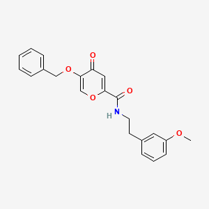molecular formula C22H21NO5 B2675791 5-(苄氧基)-N-(3-甲氧基苯乙基)-4-氧代-4H-吡喃-2-甲酰胺 CAS No. 1021093-36-6