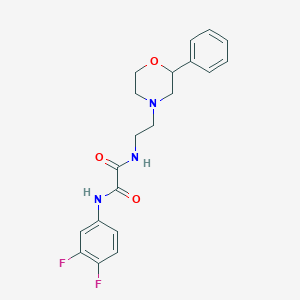 N1-(3,4-difluorophenyl)-N2-(2-(2-phenylmorpholino)ethyl)oxalamide