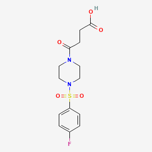 4-[4-(4-Fluorobenzenesulfonyl)piperazin-1-yl]-4-oxobutanoic acid