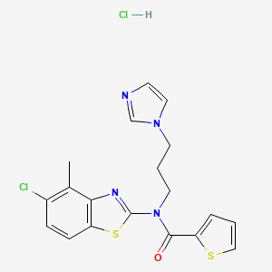 N-(3-(1H-imidazol-1-yl)propyl)-N-(5-chloro-4-methylbenzo[d]thiazol-2-yl)thiophene-2-carboxamide hydrochloride