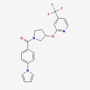 (4-(1H-pyrrol-1-yl)phenyl)(3-((4-(trifluoromethyl)pyridin-2-yl)oxy)pyrrolidin-1-yl)methanone