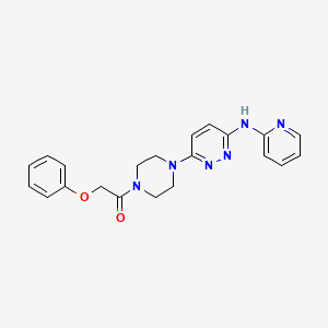 2-Phenoxy-1-(4-(6-(pyridin-2-ylamino)pyridazin-3-yl)piperazin-1-yl)ethanone