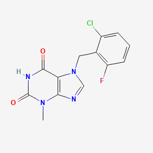 molecular formula C13H10ClFN4O2 B2675809 7-(2-chloro-6-fluorobenzyl)-3-methyl-1H-purine-2,6(3H,7H)-dione CAS No. 878713-01-0