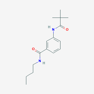 molecular formula C16H24N2O2 B267581 N-butyl-3-[(2,2-dimethylpropanoyl)amino]benzamide 