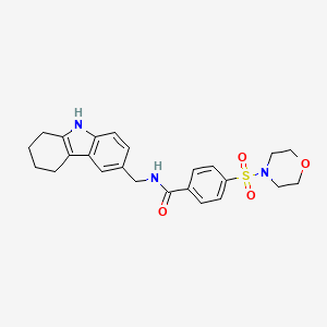 molecular formula C24H27N3O4S B2675814 4-(morpholinosulfonyl)-N-((2,3,4,9-tetrahydro-1H-carbazol-6-yl)methyl)benzamide CAS No. 852138-69-3