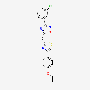 3-(3-Chlorophenyl)-5-{[4-(4-ethoxyphenyl)-1,3-thiazol-2-yl]methyl}-1,2,4-oxadiazole