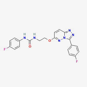 1-(4-Fluorophenyl)-3-(2-((3-(4-fluorophenyl)-[1,2,4]triazolo[4,3-b]pyridazin-6-yl)oxy)ethyl)urea