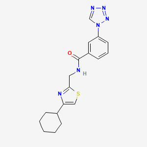 N-((4-cyclohexylthiazol-2-yl)methyl)-3-(1H-tetrazol-1-yl)benzamide