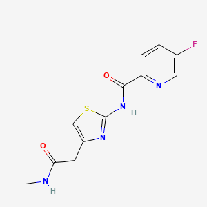 molecular formula C13H13FN4O2S B2675825 5-fluoro-4-methyl-N-{4-[(methylcarbamoyl)methyl]-1,3-thiazol-2-yl}pyridine-2-carboxamide CAS No. 2415488-45-6