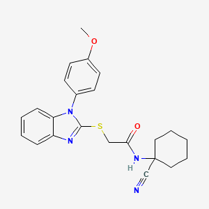 N-(1-cyanocyclohexyl)-2-[1-(4-methoxyphenyl)benzimidazol-2-yl]sulfanylacetamide