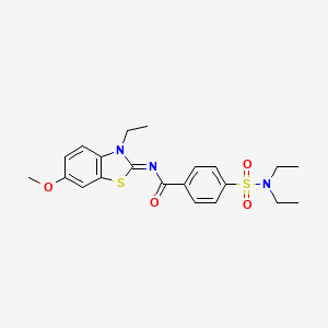 4-(diethylsulfamoyl)-N-(3-ethyl-6-methoxy-1,3-benzothiazol-2-ylidene)benzamide
