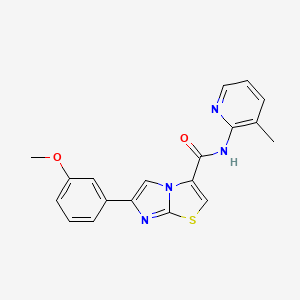 molecular formula C19H16N4O2S B2675842 6-(3-methoxyphenyl)-N-(3-methylpyridin-2-yl)imidazo[2,1-b]thiazole-3-carboxamide CAS No. 1021260-30-9