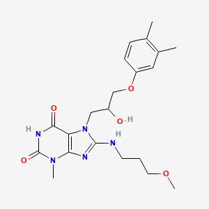 7-(3-(3,4-dimethylphenoxy)-2-hydroxypropyl)-8-((3-methoxypropyl)amino)-3-methyl-1H-purine-2,6(3H,7H)-dione