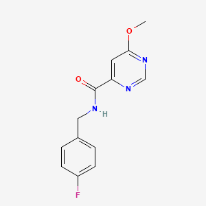 molecular formula C13H12FN3O2 B2675852 N-[(4-fluorophenyl)methyl]-6-methoxypyrimidine-4-carboxamide CAS No. 2034282-07-8