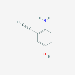 molecular formula C8H7NO B2675853 4-氨基-3-乙炔基苯酚 CAS No. 1260830-46-3