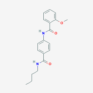 molecular formula C19H22N2O3 B267586 N-{4-[(butylamino)carbonyl]phenyl}-2-methoxybenzamide 