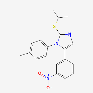 2-(isopropylthio)-5-(3-nitrophenyl)-1-(p-tolyl)-1H-imidazole