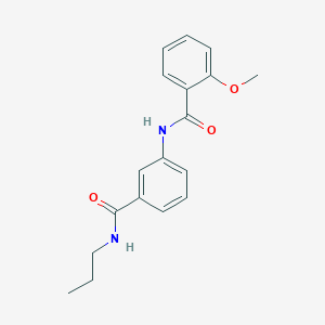 molecular formula C18H20N2O3 B267588 2-methoxy-N-{3-[(propylamino)carbonyl]phenyl}benzamide 