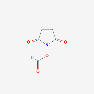 molecular formula C5H5NO4 B2675881 2,5-吡咯烷二酮, 1-(甲酰氧基)- CAS No. 17592-54-0