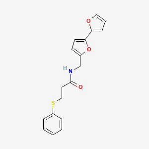 N-({[2,2'-bifuran]-5-yl}methyl)-3-(phenylsulfanyl)propanamide
