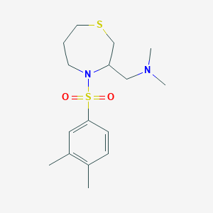 1-(4-((3,4-dimethylphenyl)sulfonyl)-1,4-thiazepan-3-yl)-N,N-dimethylmethanamine