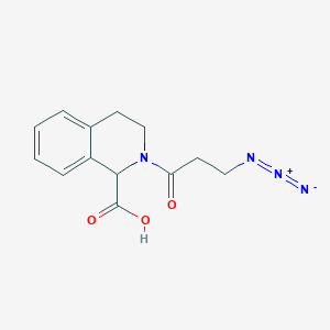 molecular formula C13H14N4O3 B2675890 2-(3-Azidopropanoyl)-3,4-dihydro-1H-isoquinoline-1-carboxylic acid CAS No. 2193066-56-5
