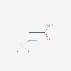 molecular formula C7H9F3O2 B2675896 1-Methyl-3-(trifluoromethyl)cyclobutane-1-carboxylic acid CAS No. 2090434-02-7
