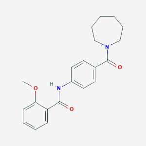 molecular formula C21H24N2O3 B267590 N-[4-(1-azepanylcarbonyl)phenyl]-2-methoxybenzamide 