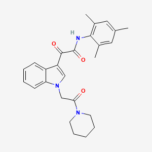 molecular formula C26H29N3O3 B2675901 N-mesityl-2-oxo-2-(1-(2-oxo-2-(piperidin-1-yl)ethyl)-1H-indol-3-yl)acetamide CAS No. 872862-30-1