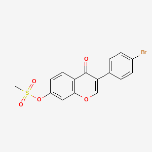 molecular formula C16H11BrO5S B2675907 [3-(4-Bromophenyl)-4-oxochromen-7-yl] methanesulfonate CAS No. 610753-87-2