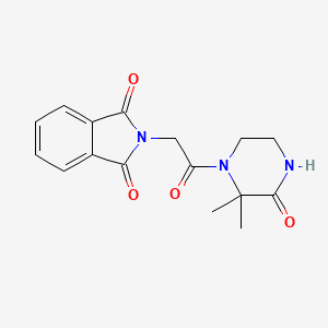 molecular formula C16H17N3O4 B2675915 2-(2-(2,2-Dimethyl-3-oxopiperazin-1-yl)-2-oxoethyl)isoindoline-1,3-dione CAS No. 952832-71-2