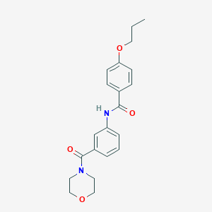 molecular formula C21H24N2O4 B267592 N-[3-(4-morpholinylcarbonyl)phenyl]-4-propoxybenzamide 