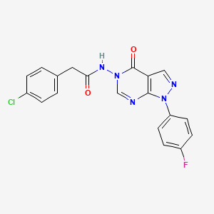 2-(4-chlorophenyl)-N-(1-(4-fluorophenyl)-4-oxo-1H-pyrazolo[3,4-d]pyrimidin-5(4H)-yl)acetamide