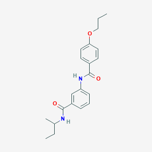 molecular formula C21H26N2O3 B267593 N-(sec-butyl)-3-[(4-propoxybenzoyl)amino]benzamide 