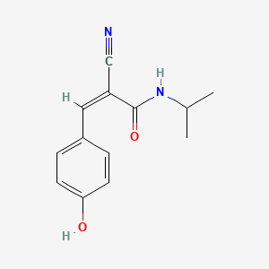molecular formula C13H14N2O2 B2675931 (Z)-2-cyano-3-(4-hydroxyphenyl)-N-propan-2-ylprop-2-enamide CAS No. 444668-36-4