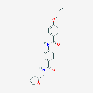 molecular formula C22H26N2O4 B267594 4-propoxy-N-(4-{[(tetrahydro-2-furanylmethyl)amino]carbonyl}phenyl)benzamide 
