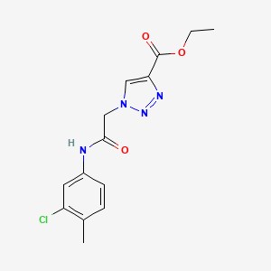 ethyl 1-{2-[(3-chloro-4-methylphenyl)amino]-2-oxoethyl}-1H-1,2,3-triazole-4-carboxylate