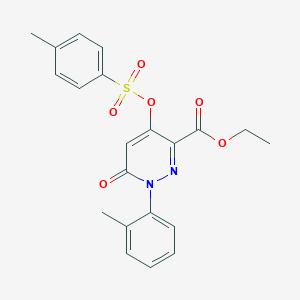 Ethyl 6-oxo-1-(o-tolyl)-4-(tosyloxy)-1,6-dihydropyridazine-3-carboxylate