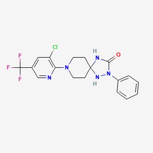 8-[3-Chloro-5-(trifluoromethyl)-2-pyridinyl]-2-phenyl-1,2,4,8-tetraazaspiro[4.5]decan-3-one