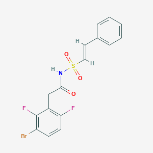 2-(3-Bromo-2,6-difluorophenyl)-N-[(E)-2-phenylethenyl]sulfonylacetamide