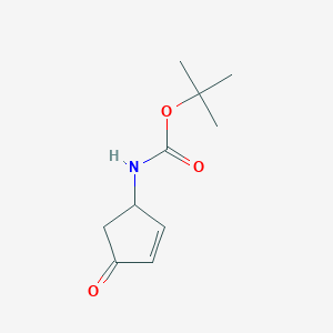 molecular formula C10H15NO3 B2675957 叔丁基-N-(4-氧代环戊烯-2-基)甲酸酯 CAS No. 657396-97-9